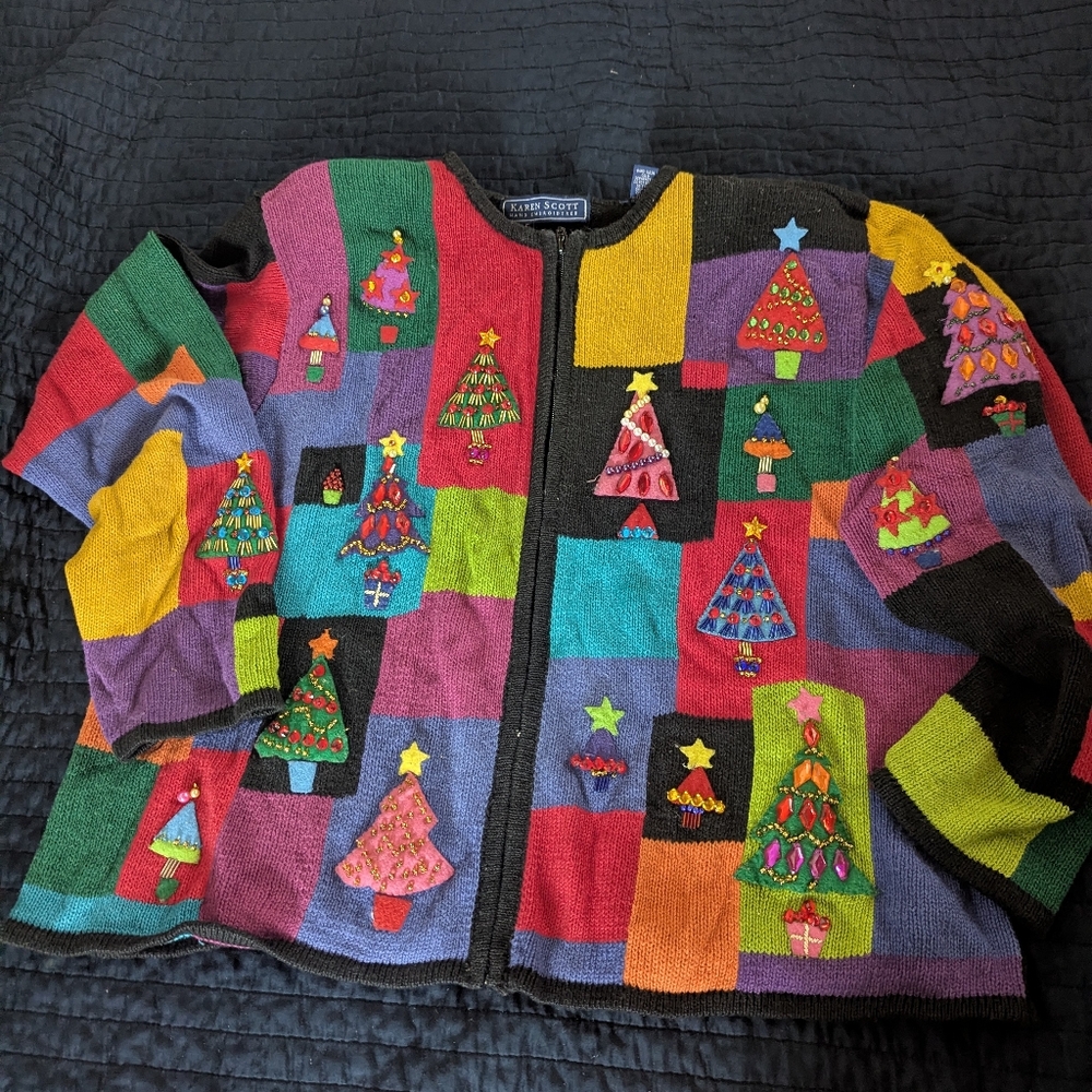 Colorful Christmas Cardigan